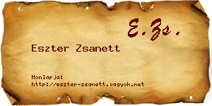 Eszter Zsanett névjegykártya