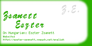 zsanett eszter business card